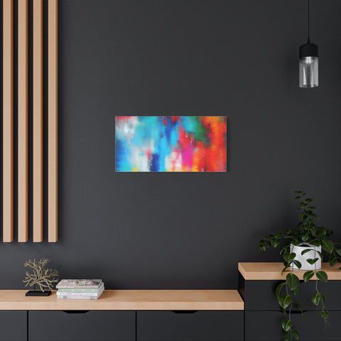 Vibrant Abstract Color Splash Matte Canvas Print