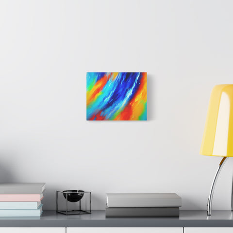 Abstract Rainbow Wave Matte Canvas Print — Vibrant Stretched Wall Art