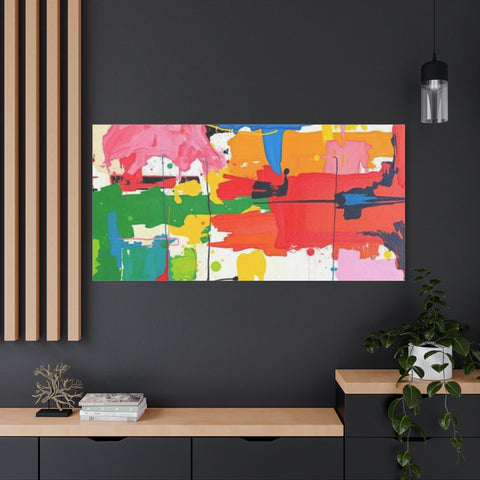 Abstract Color Splash Matte Canvas Print — Vibrant Modern Wall Art