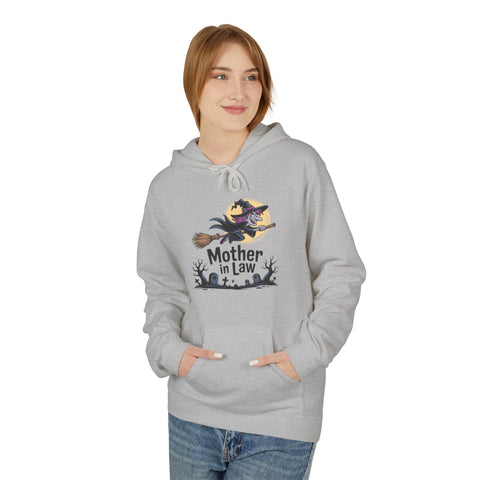 Mother-in-Law Halloween Hoodie — Witch Broom Graveyard Sweatshirt
