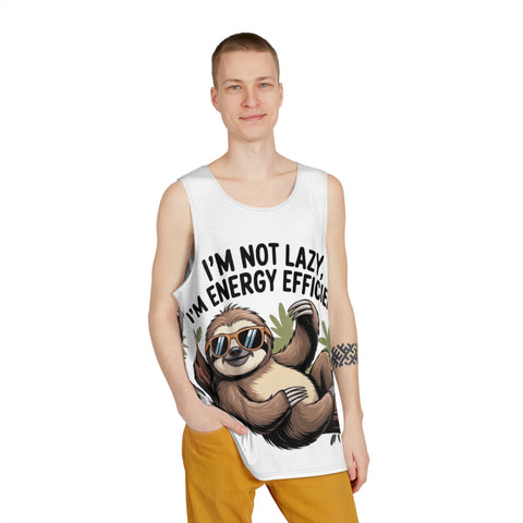 Sloth “I’m Not Lazy I’m Energy Efficient” Graphic Tank Top