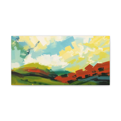 Abstract Colorful Landscape Canvas
