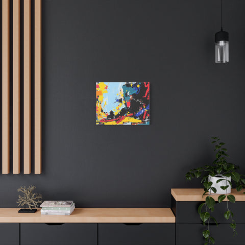 Abstract Color Splash Matte Canvas Print — Modern Stretched Wall Art