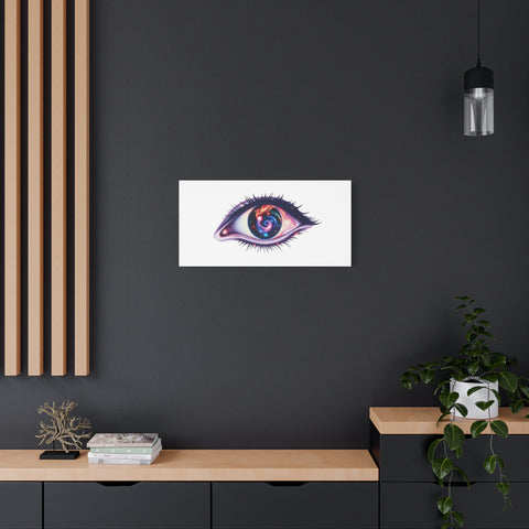 Cosmic Eye Canvas Print — Galaxy Eye Matte Stretched Wall Art