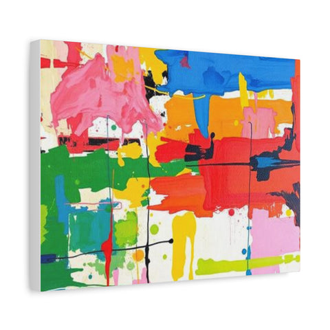 Abstract Color Splash Matte Canvas Print — Vibrant Modern Wall Art