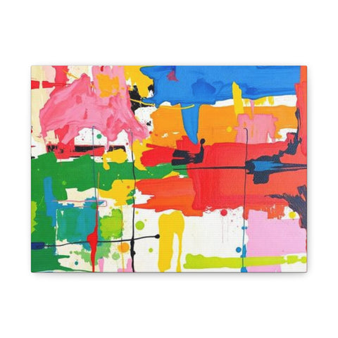 Abstract Color Splash Matte Canvas Print — Vibrant Modern Wall Art