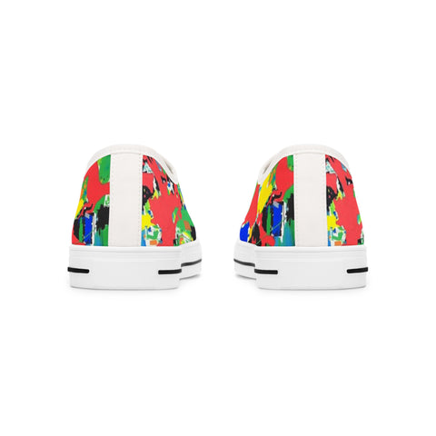 Women’s Low Top Sneakers — Colorful Paint Splat Design