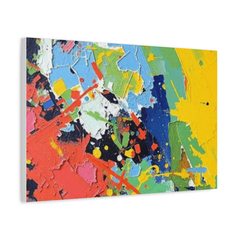 Abstract Color Splash Matte Canvas — Stretched Wall Art