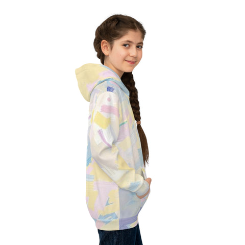 Pastel Brushstroke Kids Hoodie