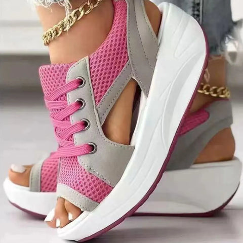 Mesh Breathable Platform Sandals
