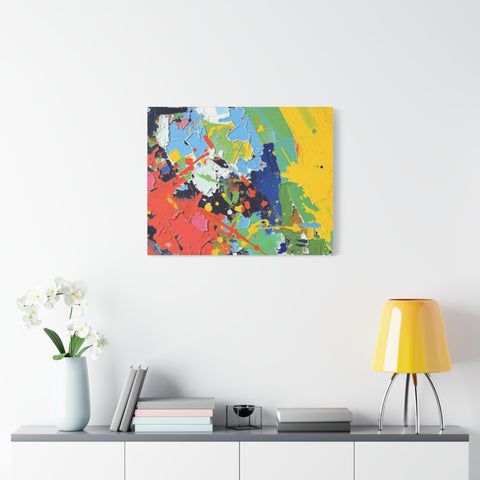 Abstract Color Splash Matte Canvas — Stretched Wall Art