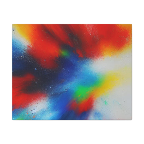 Abstract Color Burst Canvas Print — Vibrant Stretched Matte Wall Art