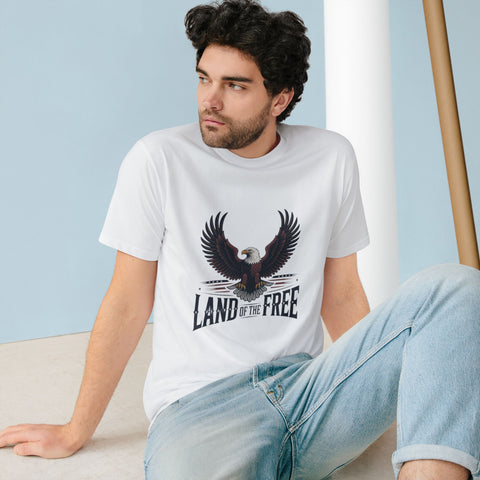 Land of the Free Eagle T-Shirt — Patriotic American Bald Eagle Tee for 4th of July