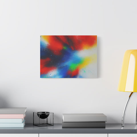 Abstract Color Burst Canvas Print — Vibrant Stretched Matte Wall Art