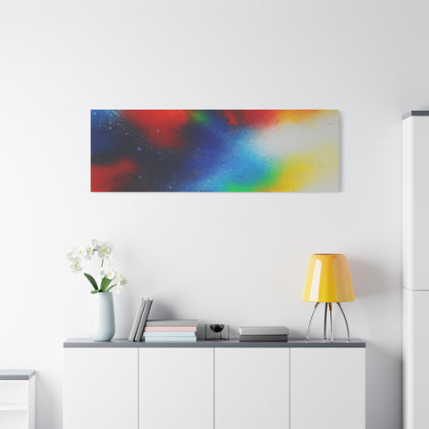 Abstract Color Burst Canvas Print — Vibrant Stretched Matte Wall Art