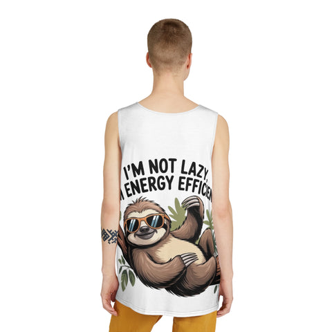 Sloth “I’m Not Lazy I’m Energy Efficient” Graphic Tank Top