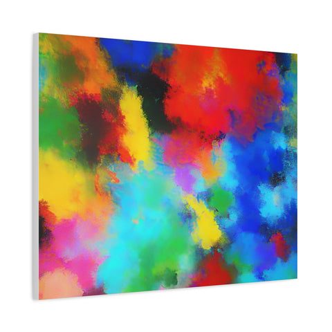 Abstract Color Burst Canvas Print — Vibrant Stretched Matte Wall Art
