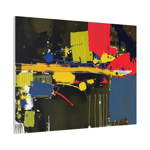 Abstract Color Splash Matte Canvas Print — Modern Stretched Wall Art