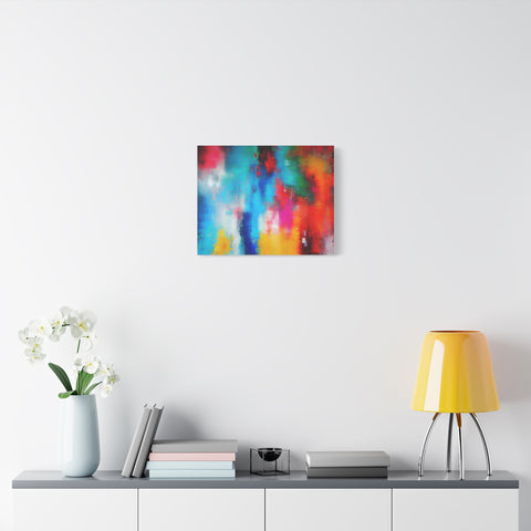 Vibrant Abstract Color Splash Matte Canvas Print