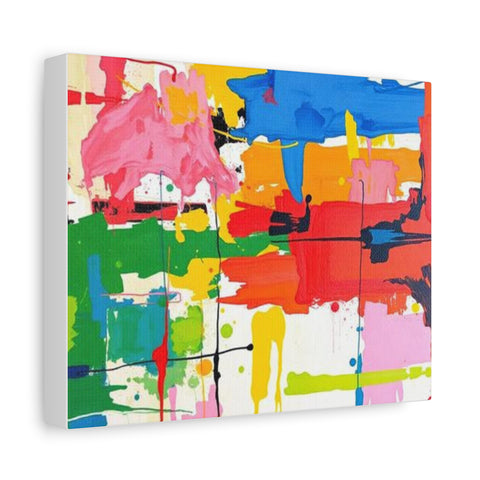 Abstract Color Splash Matte Canvas Print — Vibrant Modern Wall Art