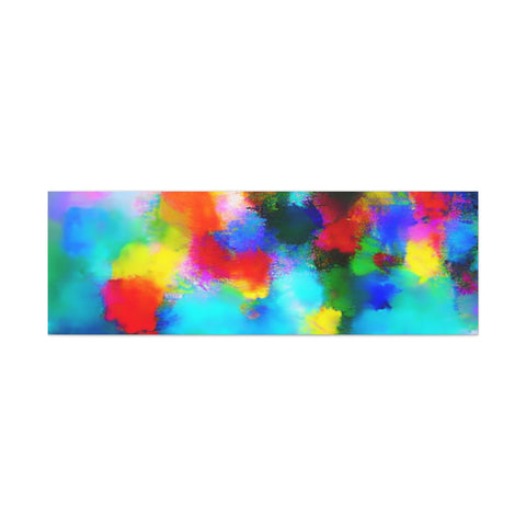 Abstract Rainbow Splash Matte Canvas Print