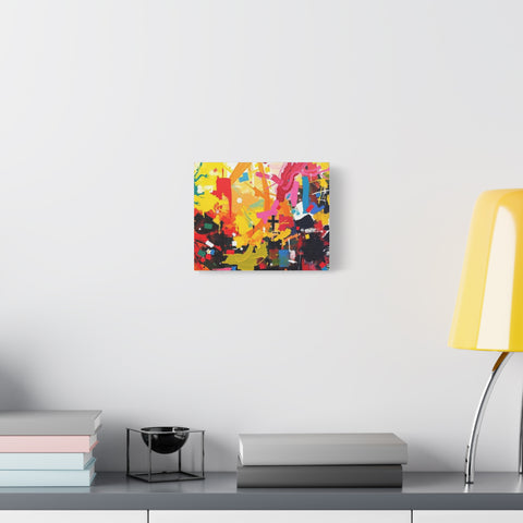 Abstract Color Splash Canvas Print - Vibrant Stretched Matte Wall Art