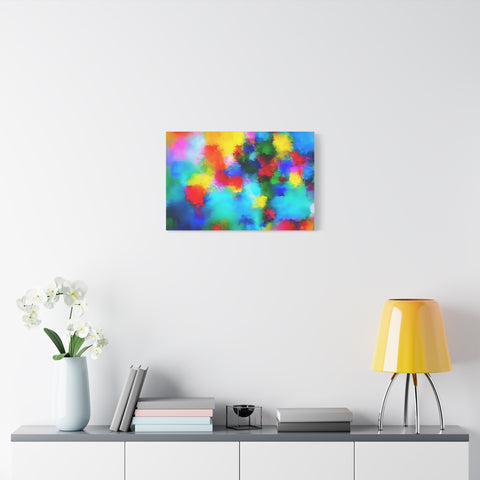 Abstract Rainbow Splash Matte Canvas Print