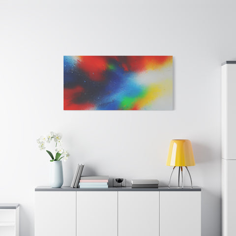 Abstract Color Burst Canvas Print — Vibrant Stretched Matte Wall Art