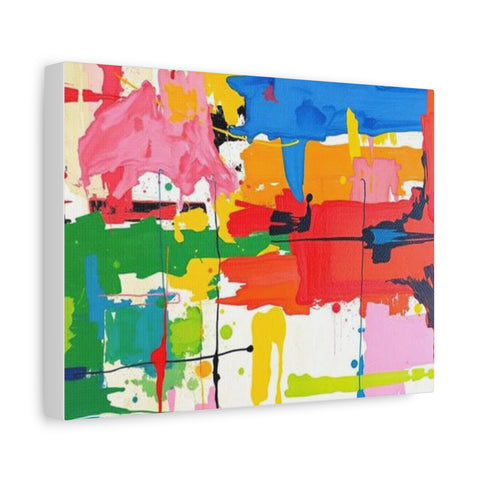 Abstract Color Splash Matte Canvas Print — Vibrant Modern Wall Art