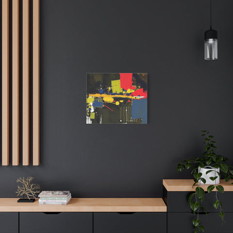 Abstract Color Splash Matte Canvas Print — Modern Stretched Wall Art
