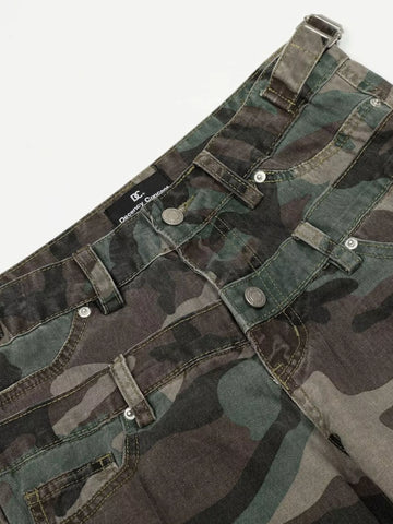 Men's Camouflage Wide-Leg Pants