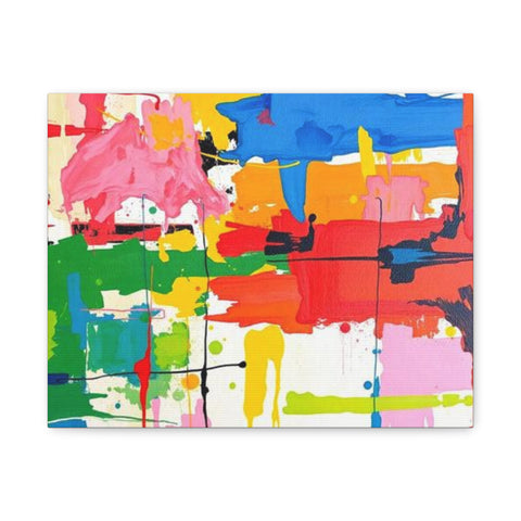 Abstract Color Splash Matte Canvas Print — Vibrant Modern Wall Art