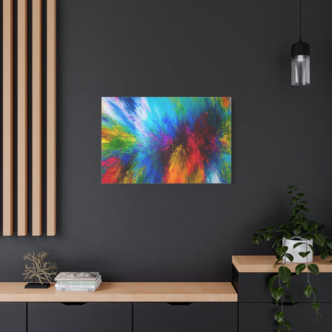 Abstract Color Explosion Matte Canvas Print
