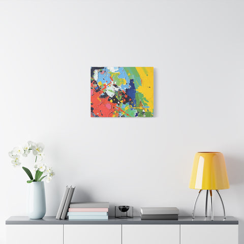 Abstract Color Splash Matte Canvas — Stretched Wall Art