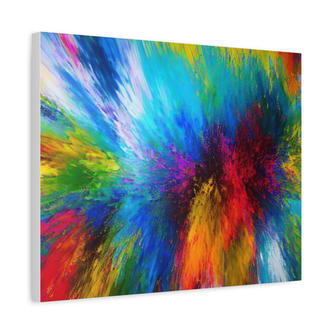 Abstract Color Explosion Matte Canvas Print