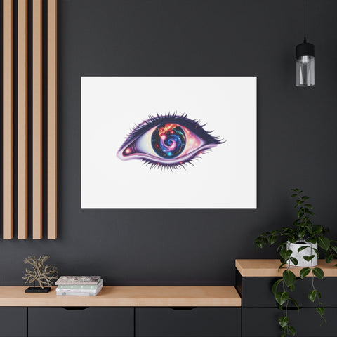 Cosmic Eye Canvas Print — Galaxy Eye Matte Stretched Wall Art