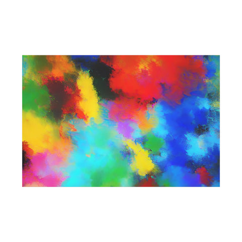 Abstract Color Burst Canvas Print — Vibrant Stretched Matte Wall Art