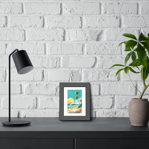 Tropical Sunset Beach Framed Poster
