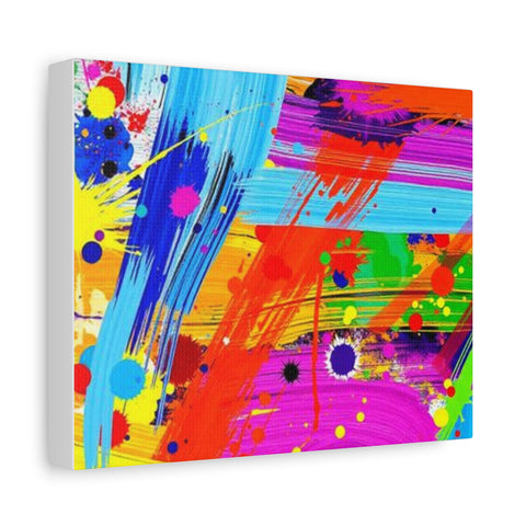 Abstract Color Splash Canvas Print — Vibrant Modern Wall Art