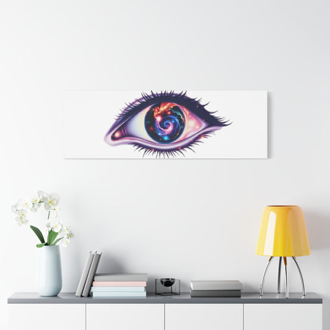 Cosmic Eye Canvas Print — Galaxy Eye Matte Stretched Wall Art