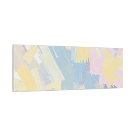 Pastel Abstract Brushstroke Canvas Wall Art