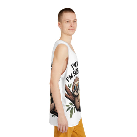 Sloth “I’m Not Lazy I’m Energy Efficient” Graphic Tank Top