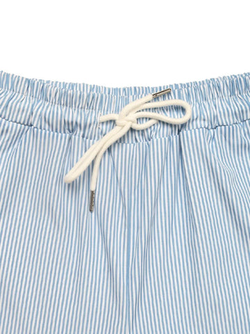 Drawstring Striped Wide Leg Cargo Pants