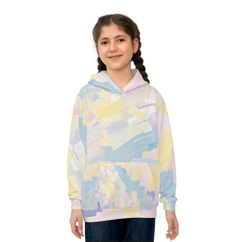 Pastel Brushstroke Kids Hoodie