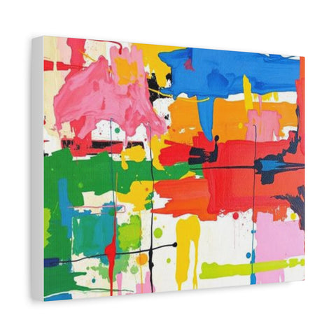 Abstract Color Splash Matte Canvas Print — Vibrant Modern Wall Art