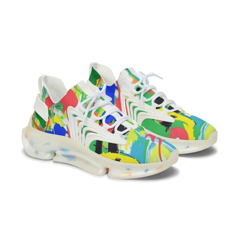 Women's Mesh Sneakers — Colorful Abstract Summer Athletic Shoes