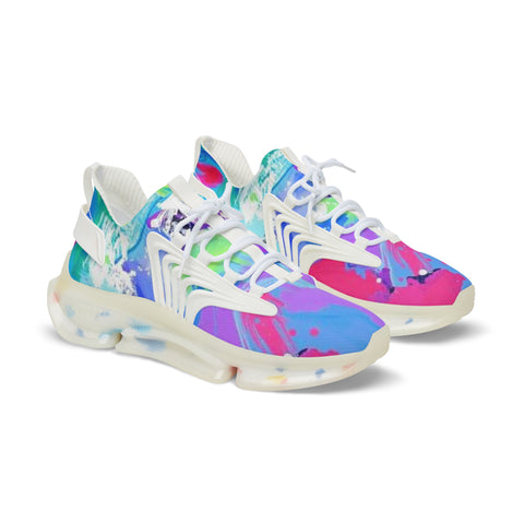 Colorful Tie-Dye Mesh Sneakers — Men's Athletic Casual Shoes
