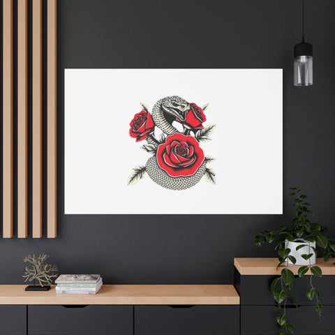 Matte Stretched Canvas - Snake Wall Art