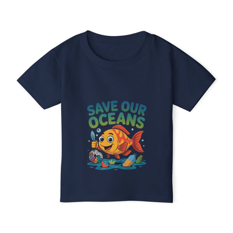 Save Our Oceans Toddler T-Shirt — Cute Fish Environmental Shirt for Kids