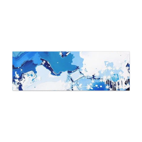 Abstract Blue Galaxy Canvas Print — Matte Stretched Wall Art